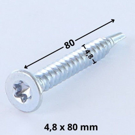 1 x Vite Autoperforante Testa Forata T25 4,8X80 Zincate