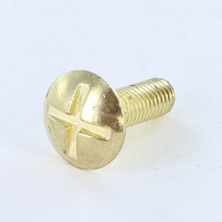 1 x Vite Testa Poelier Larga Con Intaglio In Croce M8X16 Ottone
