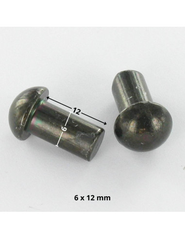 1 x Rivetto Testa Poelier 6X12 Acciaio Zincato...