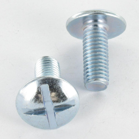 1 x Vite Testa Poelier Larga Con Intaglio In Croce M8X14 Zincate