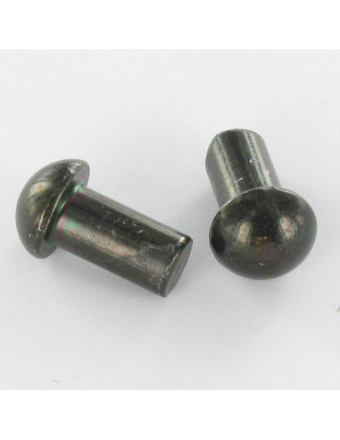 1 x Rivetto Testa Poelier 6,5 x 12 Acciaio...