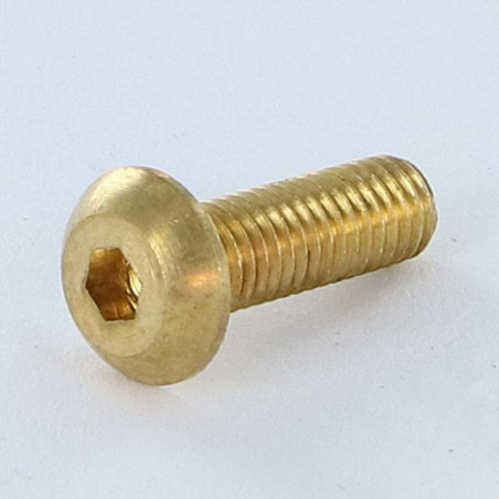 1 x Vite Per Metalli Bei (Testa Bombata Esagono Incassato) M5X16 Chiave Esagonale Da 3 Ottone