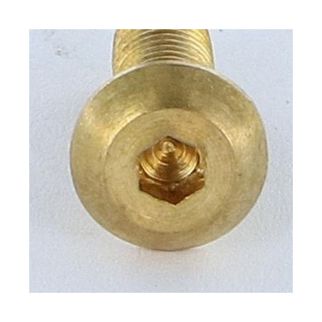 1 x Vite Per Metalli Bei (Testa Bombata Esagono Incassato) M5X16 Chiave Esagonale Da 3 Ottone