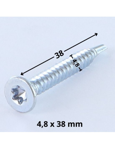 1 x Vite Autoperforante Testa Forata T25 4,8 x...
