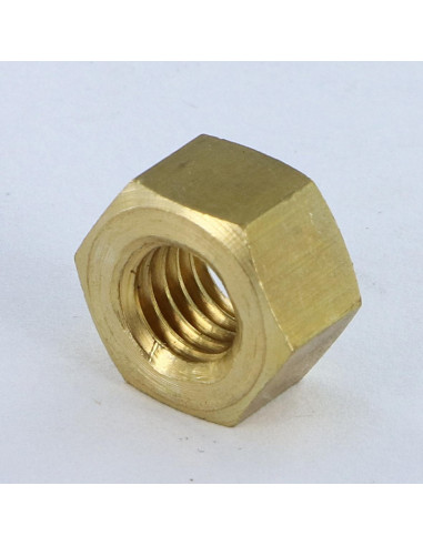 1 x Dado Ottone Esagonale Alto M8 Spessore 8