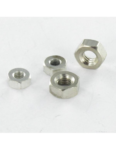 1 x Dado Ottone Cromato Esagonale M6