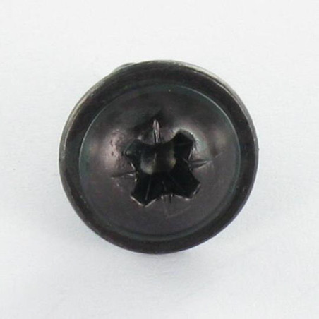 1 x Vite Per Lamiera Testa Poelier Larga Pozy 4.8X13 Acciaio Zincato Nero Senza Punta