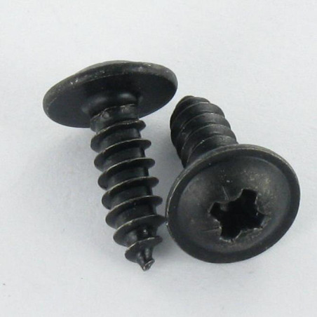1 x Vite Per Lamiera Testa Poelier Larga Pozy 3,5 x 9,5 Acciaio Zincato Nero