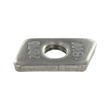 1 x Dado per guida Acciaio Inox A2 13X27X4 M8