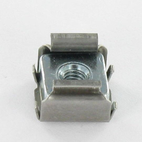 1 x Dado Zincate Gabbia Zincate M6 Spessore Di Serraggio 2.6 con 3.5