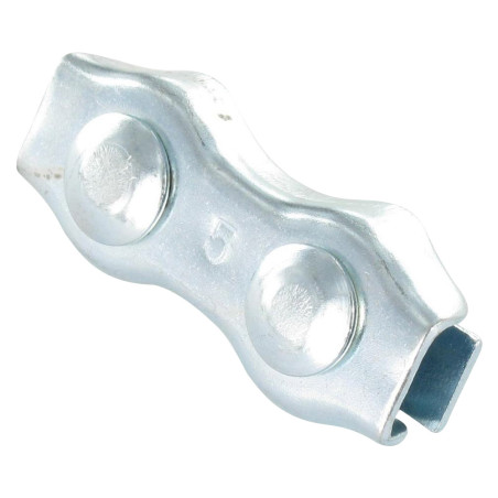 1 x Morsetto piatto duplex per cavo Zincate Cavo Da 8