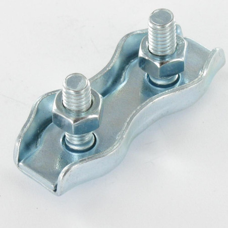 1 x Morsetto piatto duplex per cavo Zincate Cavo Da 2