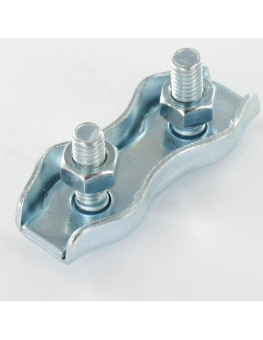 1 x Morsetto piatto duplex per cavo Zincate...