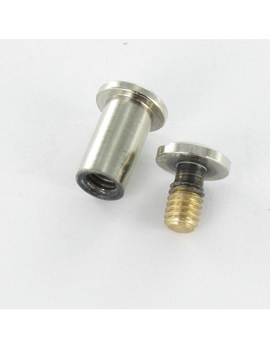 1 x Vite Manicotto M4 Ottone Nichelato Per...