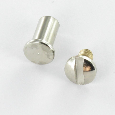1 x Vite Manicotto M4 Ottone Nichelato Per Stringere 15 con 20
