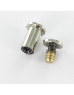 Vite Manicotto M4 Ottone Nichelato Per Stringere 10 con 15 2
