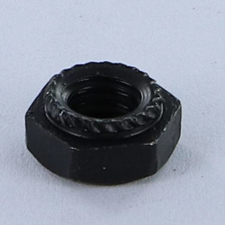 1 x Dado esagonale per lamiera Acciaio Zincato Nero M6 Spessore Lamiera 1.5