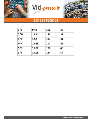 1 x Chiave UNC/UNF Acciaio Grezzo 1/8
