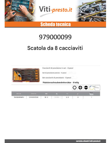 1 x GIOCO 8 Cacciavite precisione PH-SL-TX