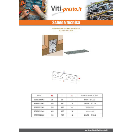 1 x Piastra D ASSEMBLAGGIO Sendzimir 55X135