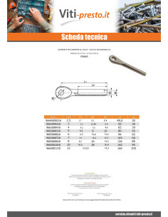 Punta con A Rivetto con Occhio Acciaio Inox A4 Diametro 4 2