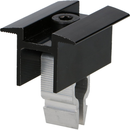 1 x Pinze Fissaggio SOLARE 30X55 Alluminio Nero IN