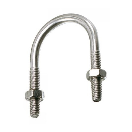1 x Abaescon Acciaio Inox A2 Fondo Tondo con Tubo per 115 Filettato M10/55