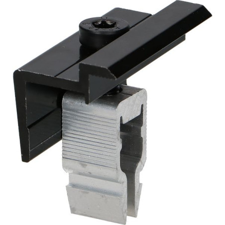 1 x Pinze Fissaggio SOLARE 30X55 Alluminio Nero