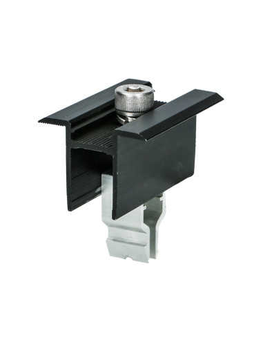 1 x Pinze Fissaggio SOLARE 35X55 Alluminio Nero IN