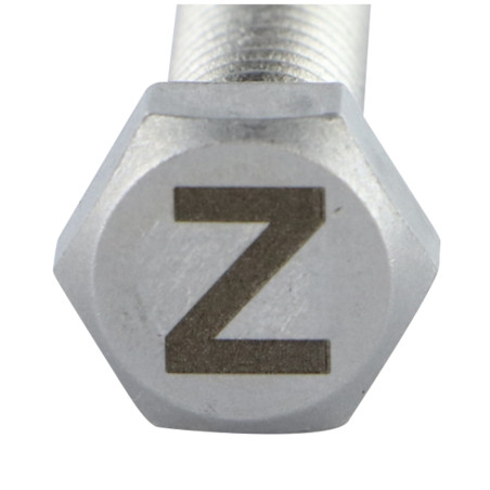 1 x Vite Per Metalli Testa Esagonale 8X35 Acciaio Inox A4 con incisione di lettere "Z"