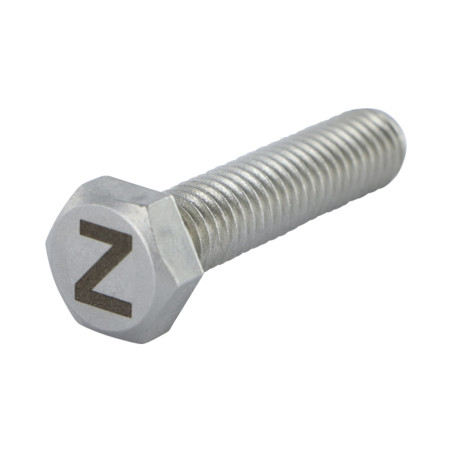 1 x Vite Per Metalli Testa Esagonale 8X35 Acciaio Inox A4 con incisione di lettere "Z"