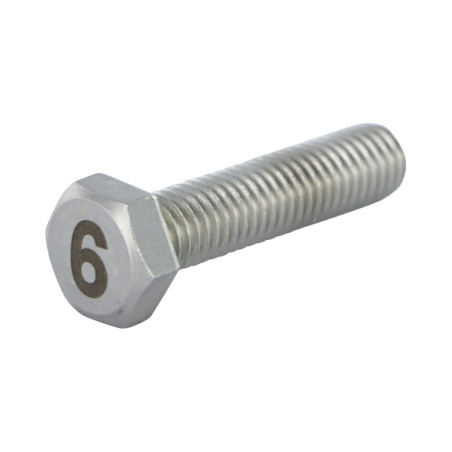 1 x Vite Per Metalli Testa Esagonale 8X35 Acciaio Inox A4 Lettera Di Incisione FIGURA 6