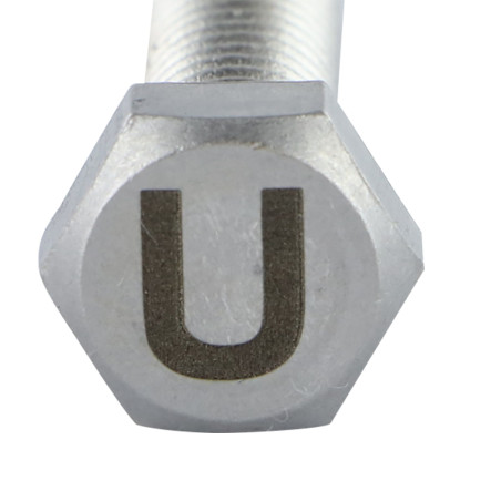 1 x Vite Per Metalli Testa Esagonale 8X35 Acciaio Inox A4 con incisione di lettere "U"