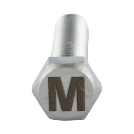 1 x Vite Per Metalli Testa Esagonale 8X35 Acciaio Inox A4 con incisione di lettere "M"