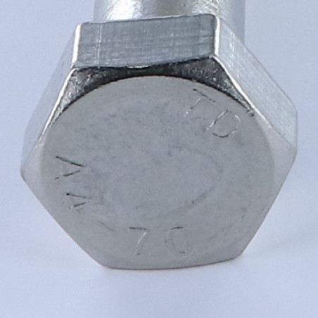 1 x Gambo Del Bullone Parzialmente Filettato Testa Esagonale M22X80 Acciaio Inox A4