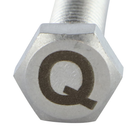 1 x Vite Per Metalli Testa Esagonale 8X35 Acciaio Inox A4 con incisione di lettere "Q"