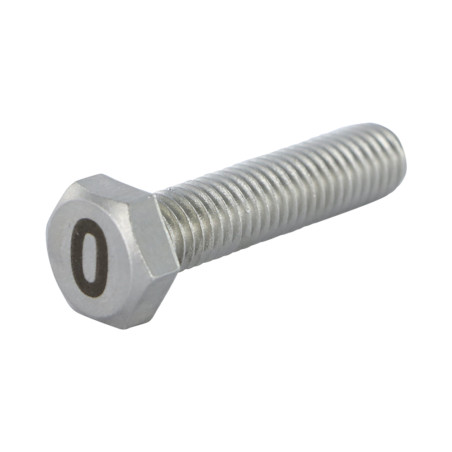 1 x Vite Per Metalli Testa Esagonale 8X35 Acciaio Inox A4 Lettera Di Incisione FIGURA 0