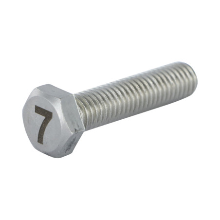 1 x Vite Per Metalli Testa Esagonale 8X35 Acciaio Inox A4 Lettera Di Incisione FIGURA 7