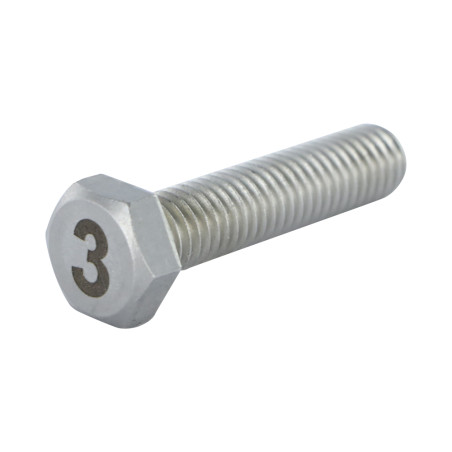 1 x Vite Per Metalli Testa Esagonale 8X35 Acciaio Inox A4 Lettera Di Incisione FIGURA 3