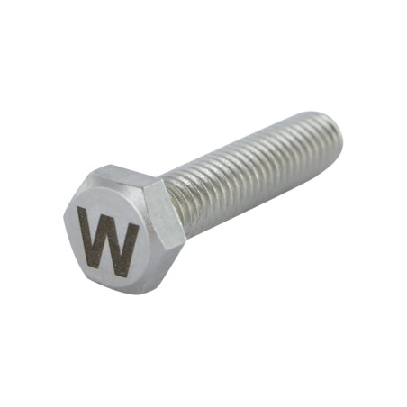 1 x Vite Per Metalli Testa Esagonale 8X35 Acciaio Inox A4 con incisione di lettere "W"
