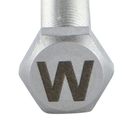 1 x Vite Per Metalli Testa Esagonale 8X35 Acciaio Inox A4 con incisione di lettere "W"
