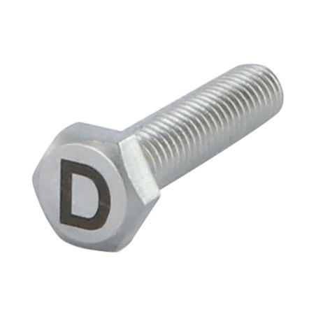 1 x Vite Per Metalli Testa Esagonale 8X35 Acciaio Inox A4 con incisione di lettere "D"