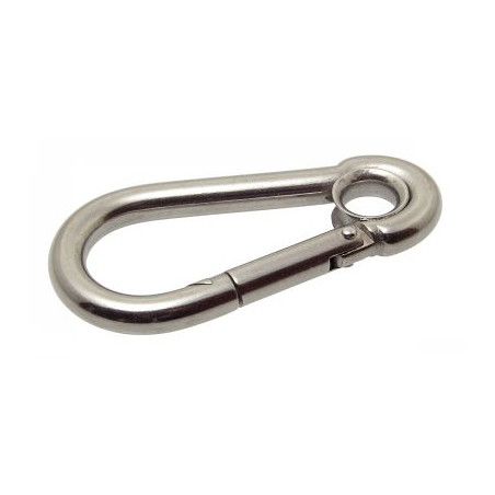 1 x Moschettone Con Occhio Acciaio Inox A4 Diametro 12