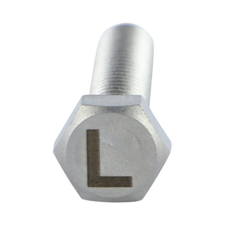 1 x Vite Per Metalli Testa Esagonale 8X35 Acciaio Inox A4 con incisione di lettere "L"