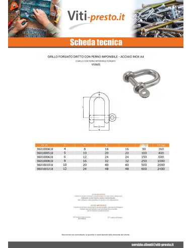 1 x Grillo Destra Forgiata Grillo Acciaio Inox...