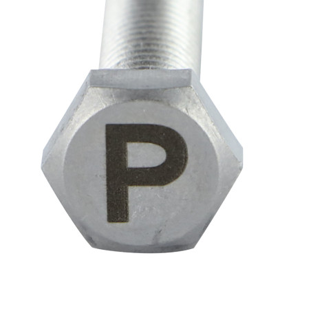 1 x Vite Per Metalli Testa Esagonale 8X35 Acciaio Inox A4 con incisione di lettere "P"