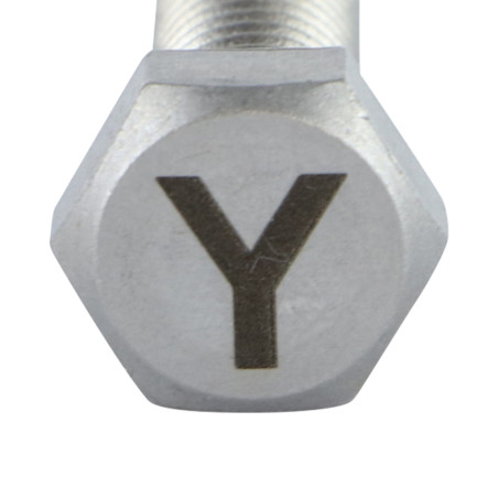 1 x Vite Per Metalli Testa Esagonale 8X35 Acciaio Inox A4 con incisione di lettere "Y"
