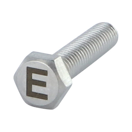 1 x Vite Per Metalli Testa Esagonale 8X35 Acciaio Inox A4 con incisione di lettere "E"
