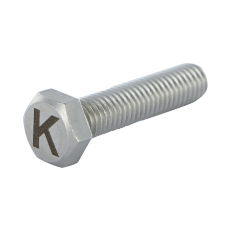 1 x Vite Per Metalli Testa Esagonale 8X35 Acciaio Inox A4 con incisione di lettere "K"