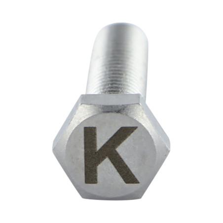 1 x Vite Per Metalli Testa Esagonale 8X35 Acciaio Inox A4 con incisione di lettere "K"